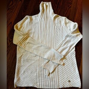 Tory Burch Cream Turtleneck Sweater